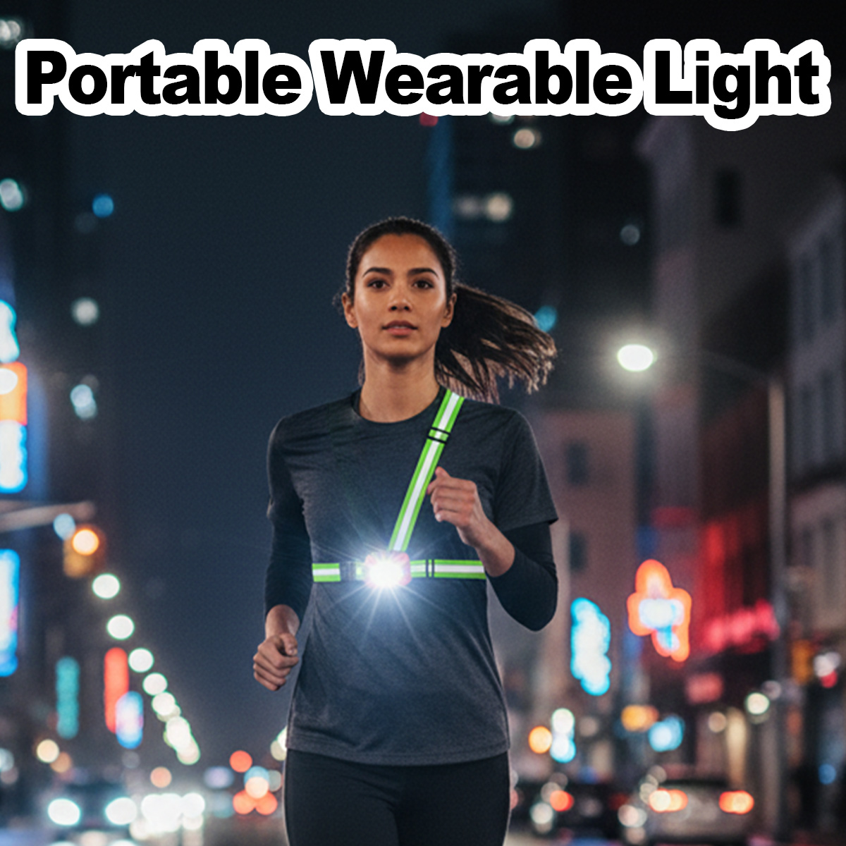 Running Gear Reflective - Lampu Lari USB Dapat Diisi Ulang