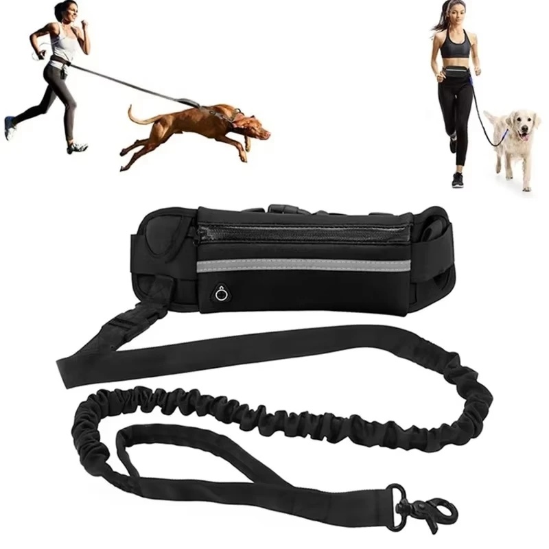 Running Gear Organizer - Tali Anjing Reflektif Tanpa Perlu Digenggam,