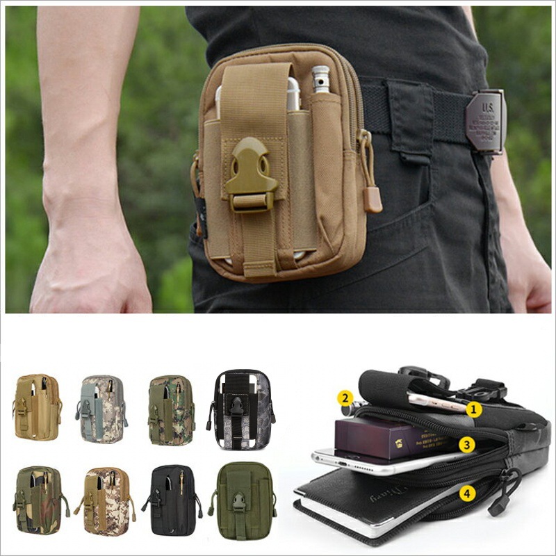 Running Gear Organizer - Tas pinggang kantong Molle kecil, wadah