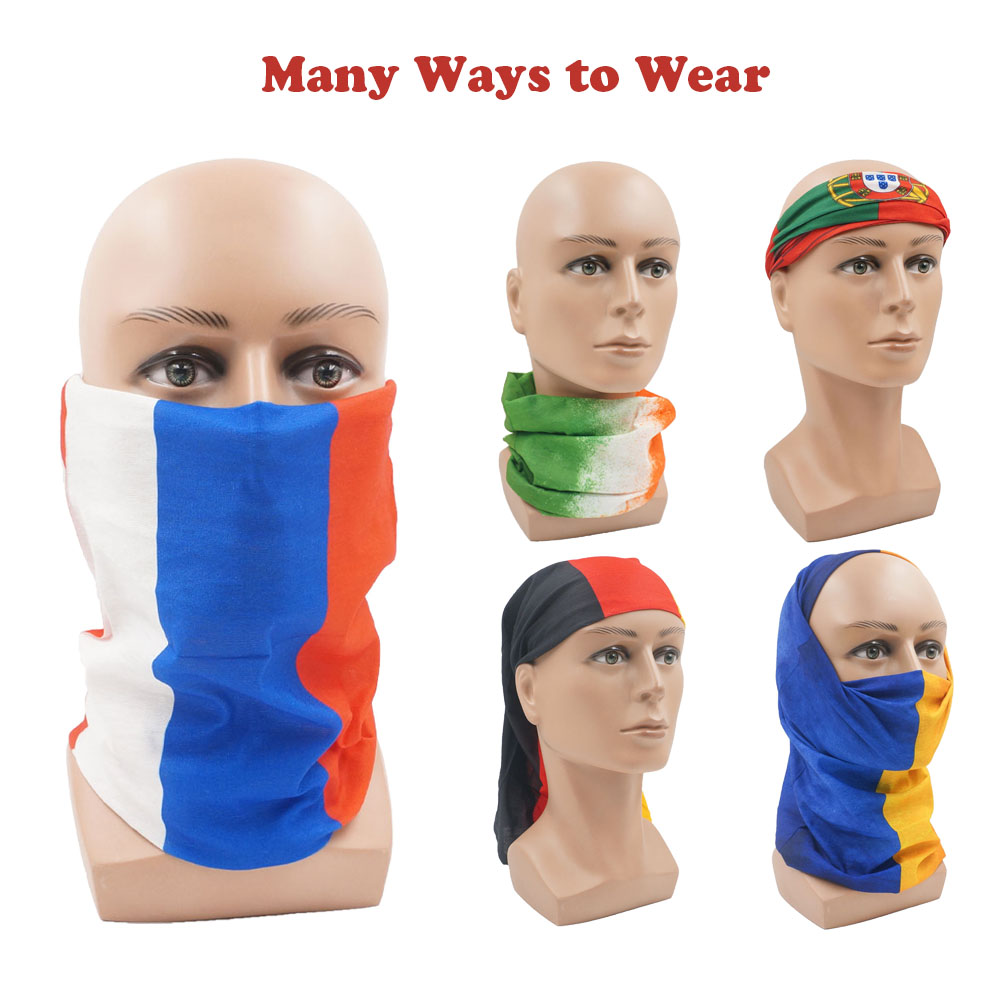 Running Gear Headband - Bandana bendera nasional Gaiter Wajah &
