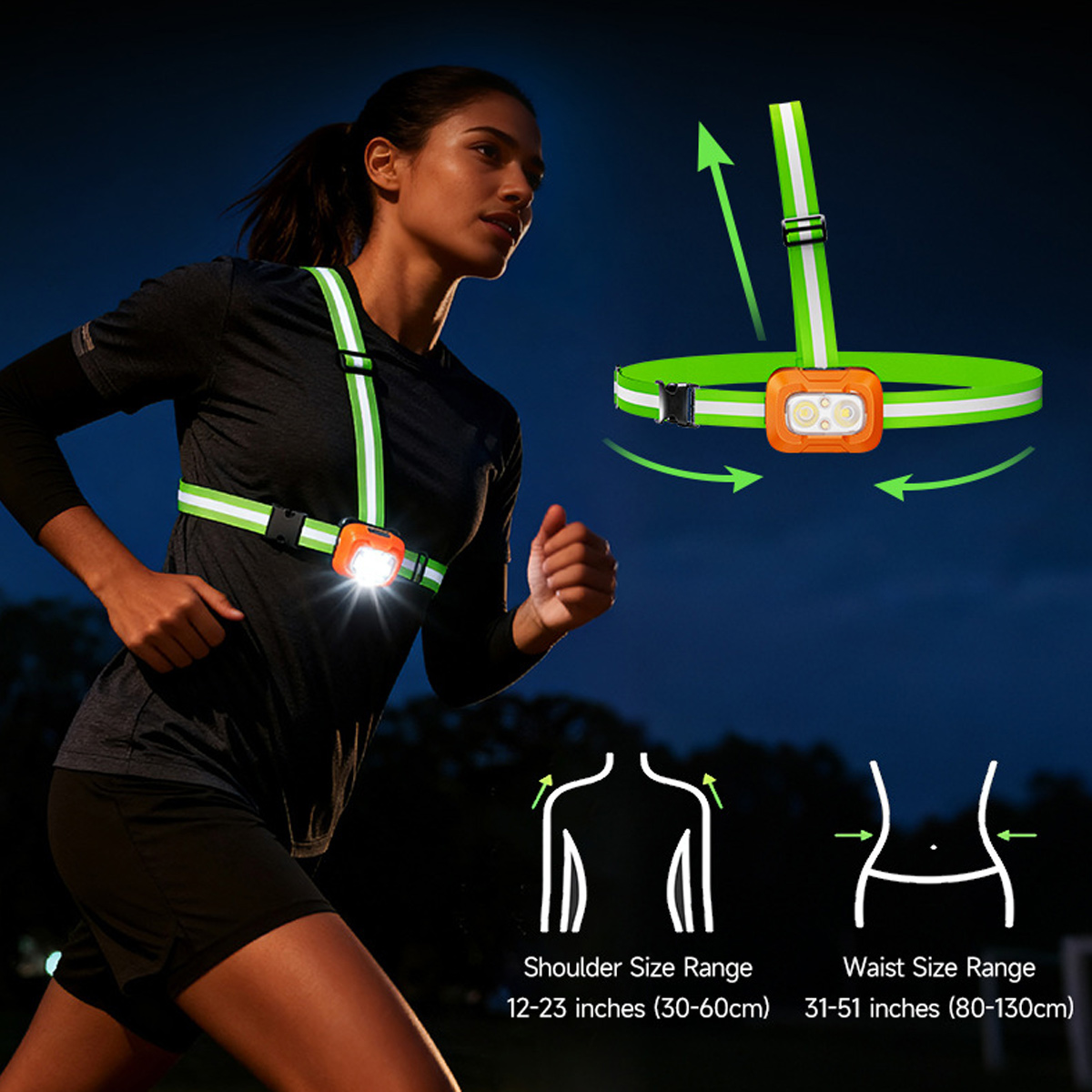 Lampu Lari USB Dapat Diisi Ula - Running Gear Reflective ulasan dan harga