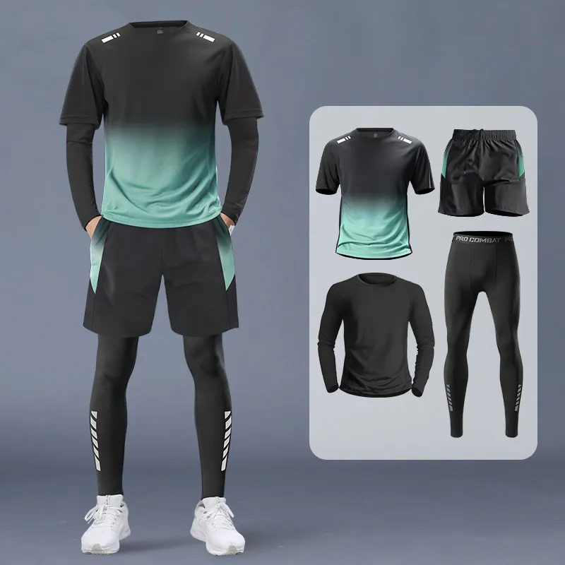 Setelan Atletik Pria 4 Potong  - Running Gear Gym ulasan dan harga
